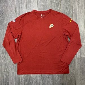 Nike On Field Men’s Washington Redskins Crew Neck Long Sleeve Shirt Size XL